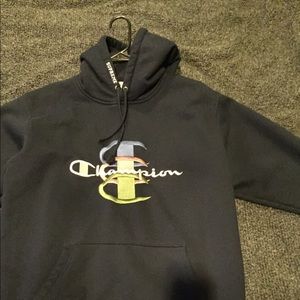 Supreme navy blue stacked C hoddie